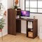 Costway Extendable Computer Desk Reversible Home Office Desk Study Writing Desk Natural/Brown